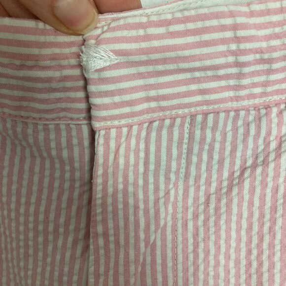 Vintage Ralph Lauren Rugby Seersucker Shorts Mens 32 Mens Pink Stripe Cotton - Picture 6 of 9